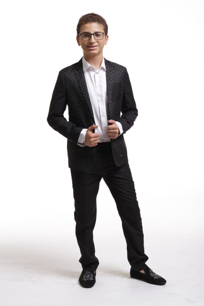 Elie Balleh Boy’s Diamond Dots Blazer: Unique Style