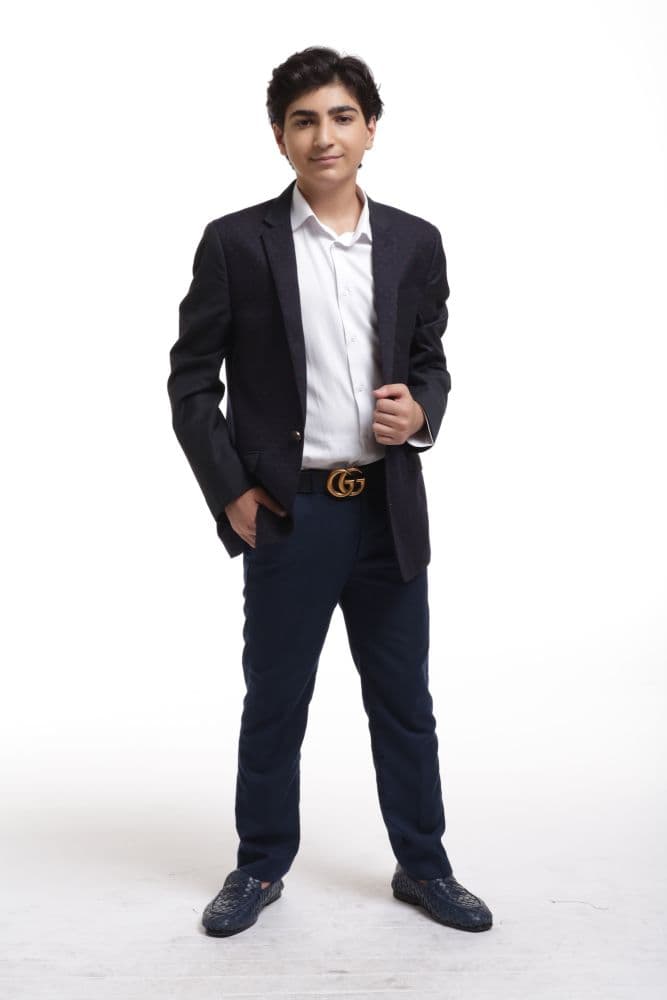 Elie Balleh Boy’s Diamond Dots Blazer: Unique Style thumbnail 2
