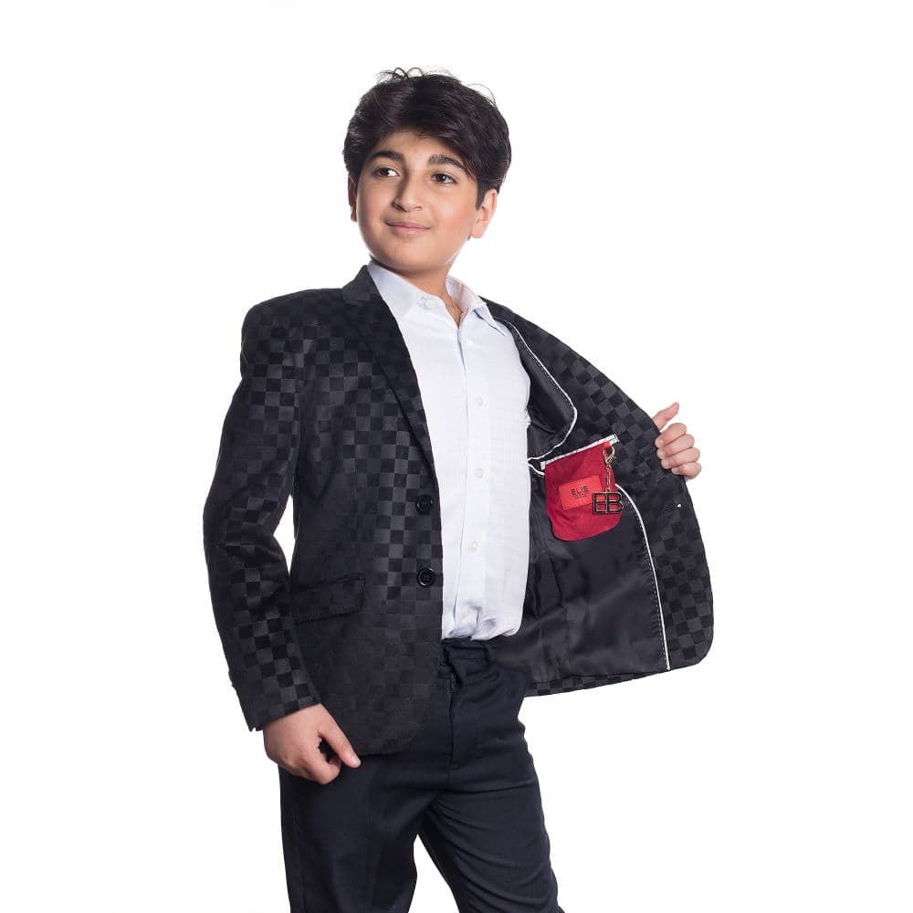 Elie Balleh Boy’s Gingham Blazer: Classic Style, Modern Fit