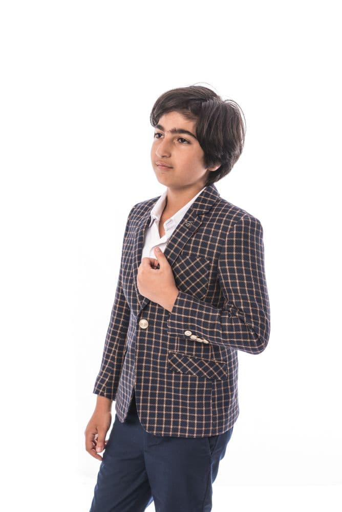 Elie Balleh Boy’s Plaid Blazer: Timeless Style
