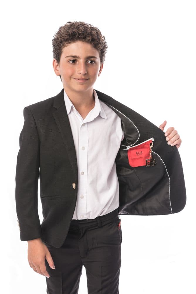 Elie Balleh Boy’s Honeycomb Blazer: Unique Style thumbnail 3