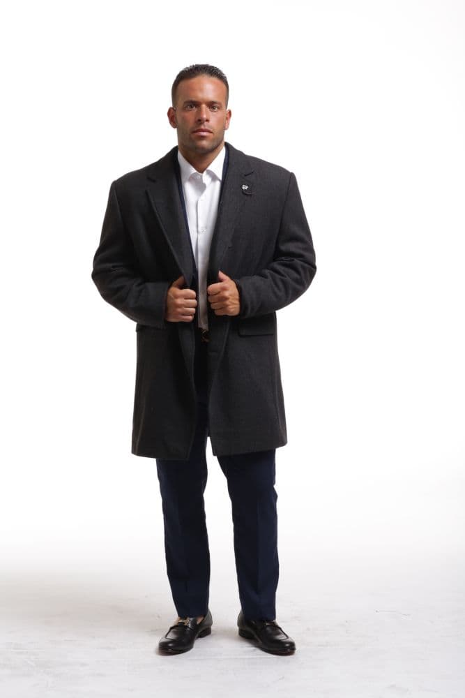 Elie Balleh Men’s Classic Formal Coat – Black