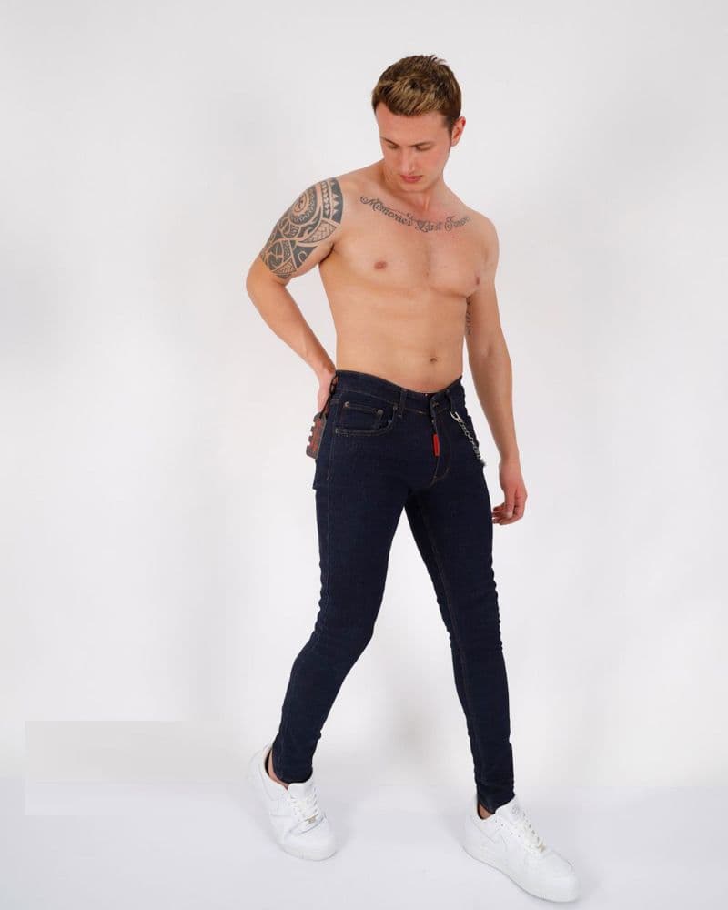 Slim Fit Skinny Wash Jeans for Men