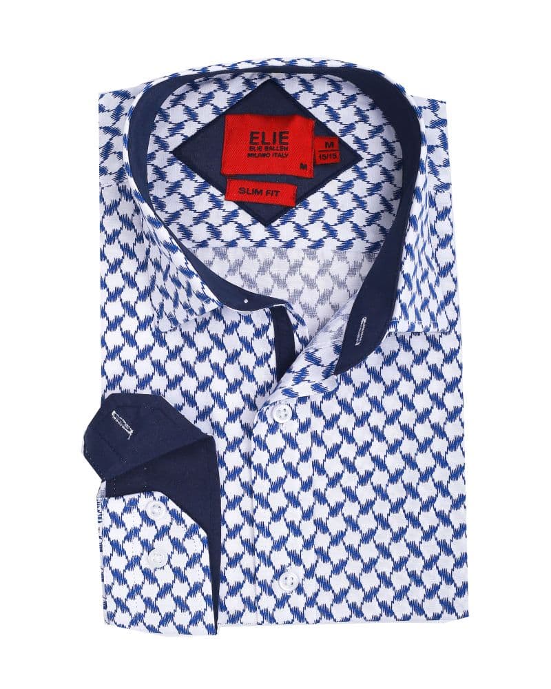Stylish White Slim Fit Button-Down Shirt for Men