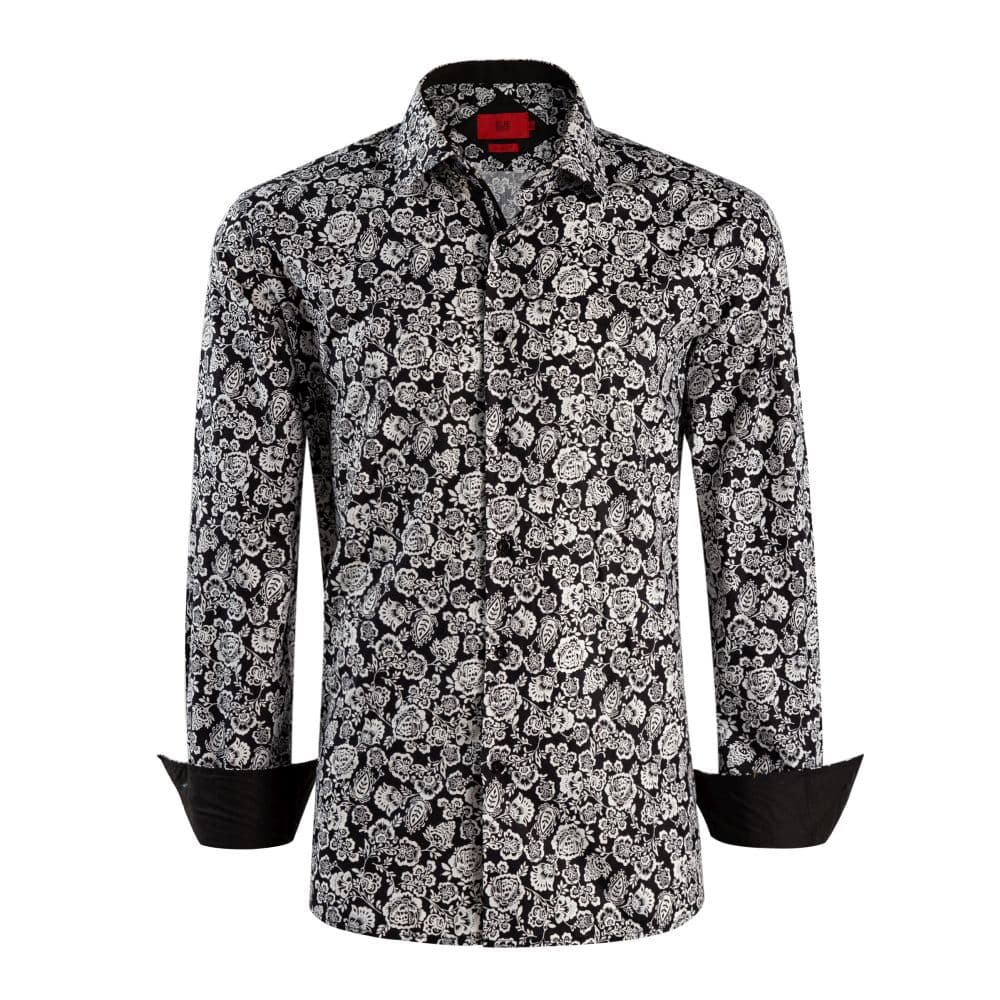 Elie Balleh Boys Slim Fit Paisley Print Shirt thumbnail 3
