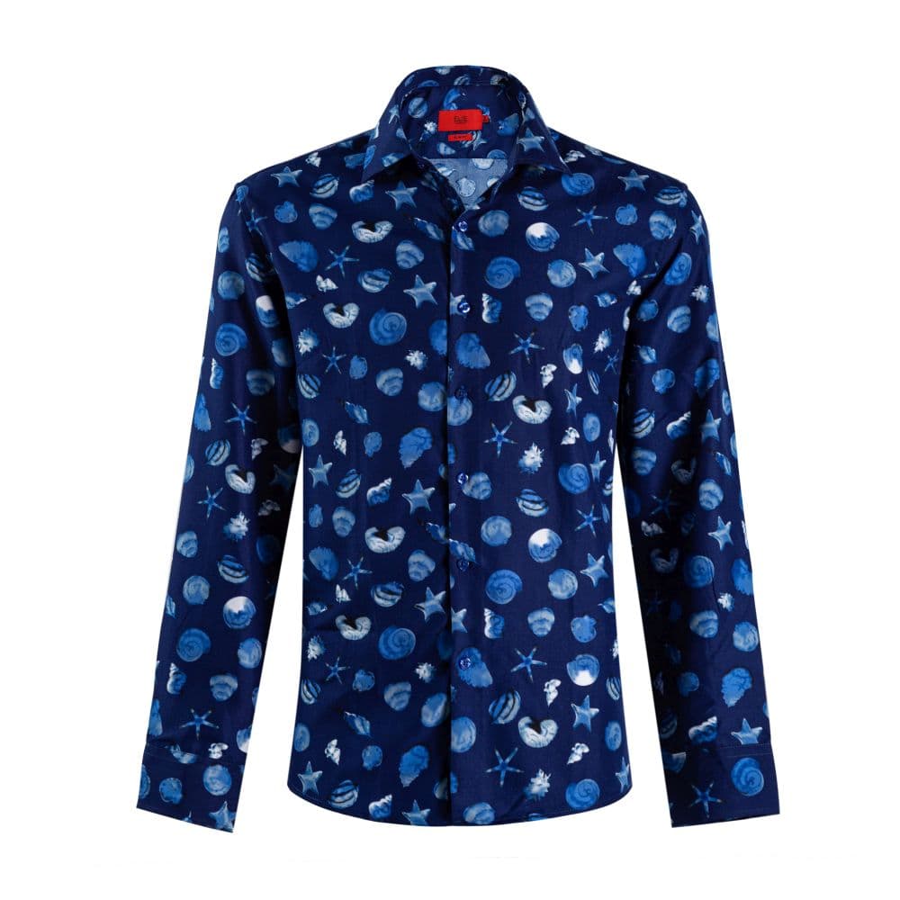 Sea Shell Print Slim Fit Shirt thumbnail 3
