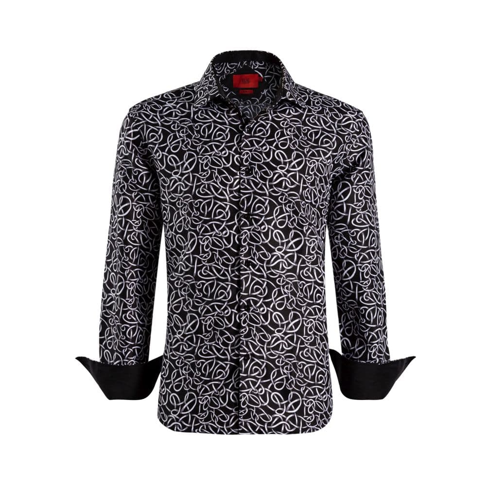 Elie Balleh Boys Slim Fit Swirl Print Button-Down Shirt thumbnail 4