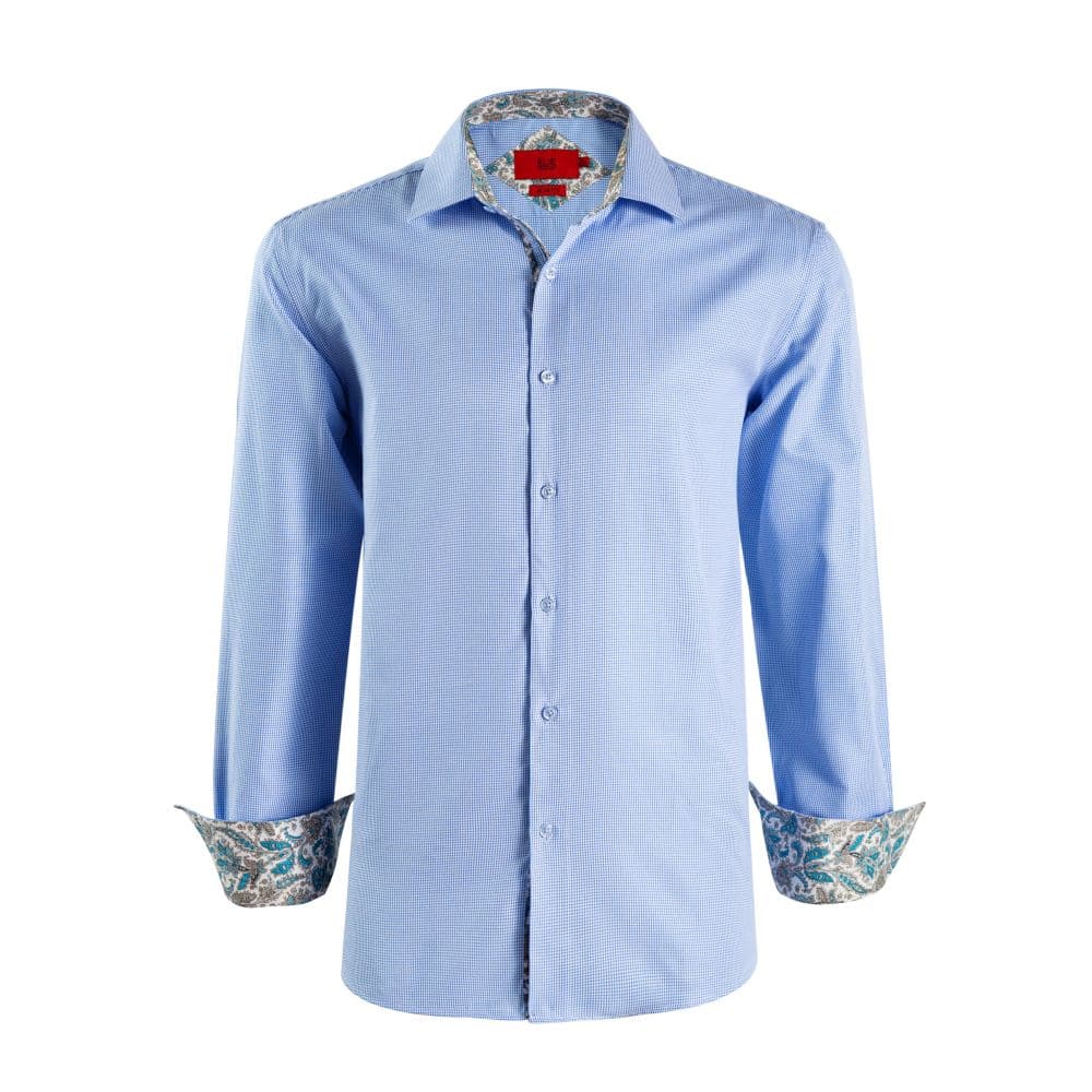 Elie Balleh Boys Slim Fit Houndstooth Dress Button-Down Shirt