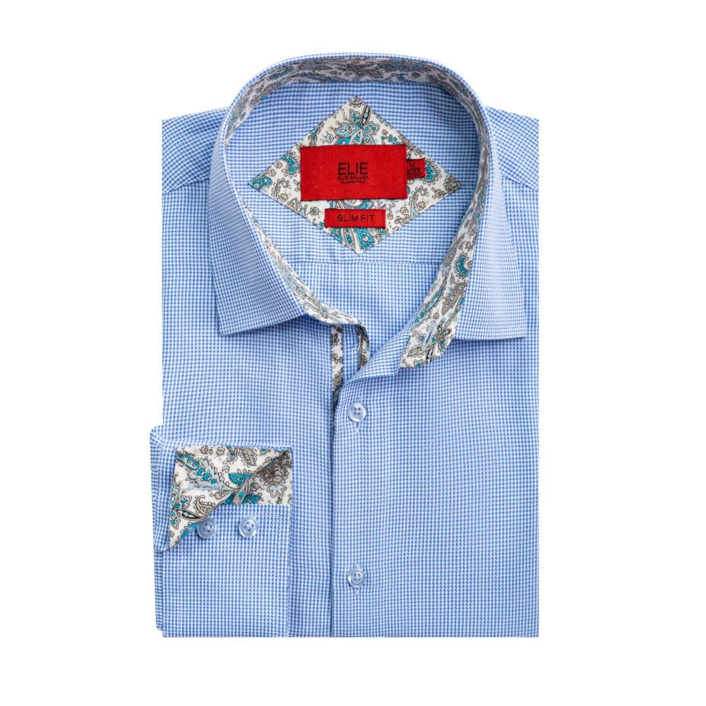 Slim Fit Houndstooth Dress Shirt thumbnail 2