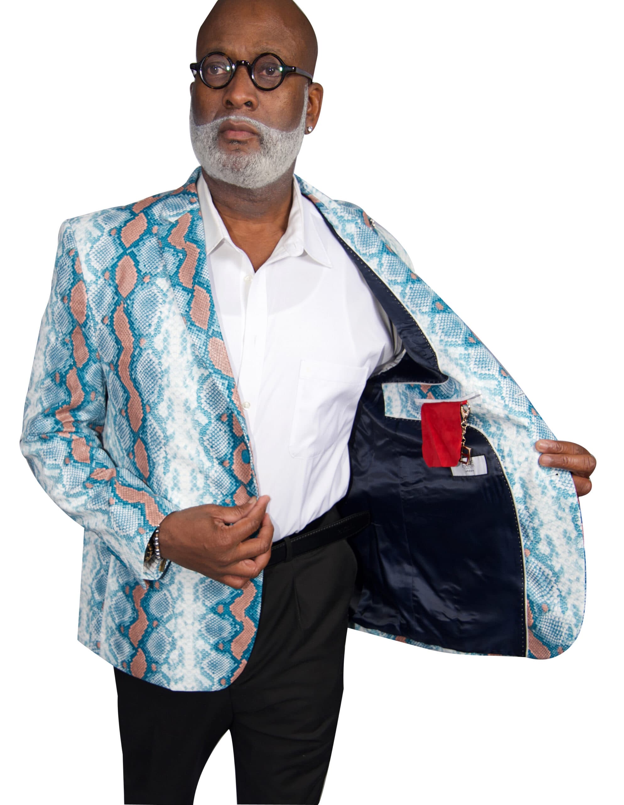 Womens Snakeskin Blazer Jacket by Elie Balleh thumbnail 3