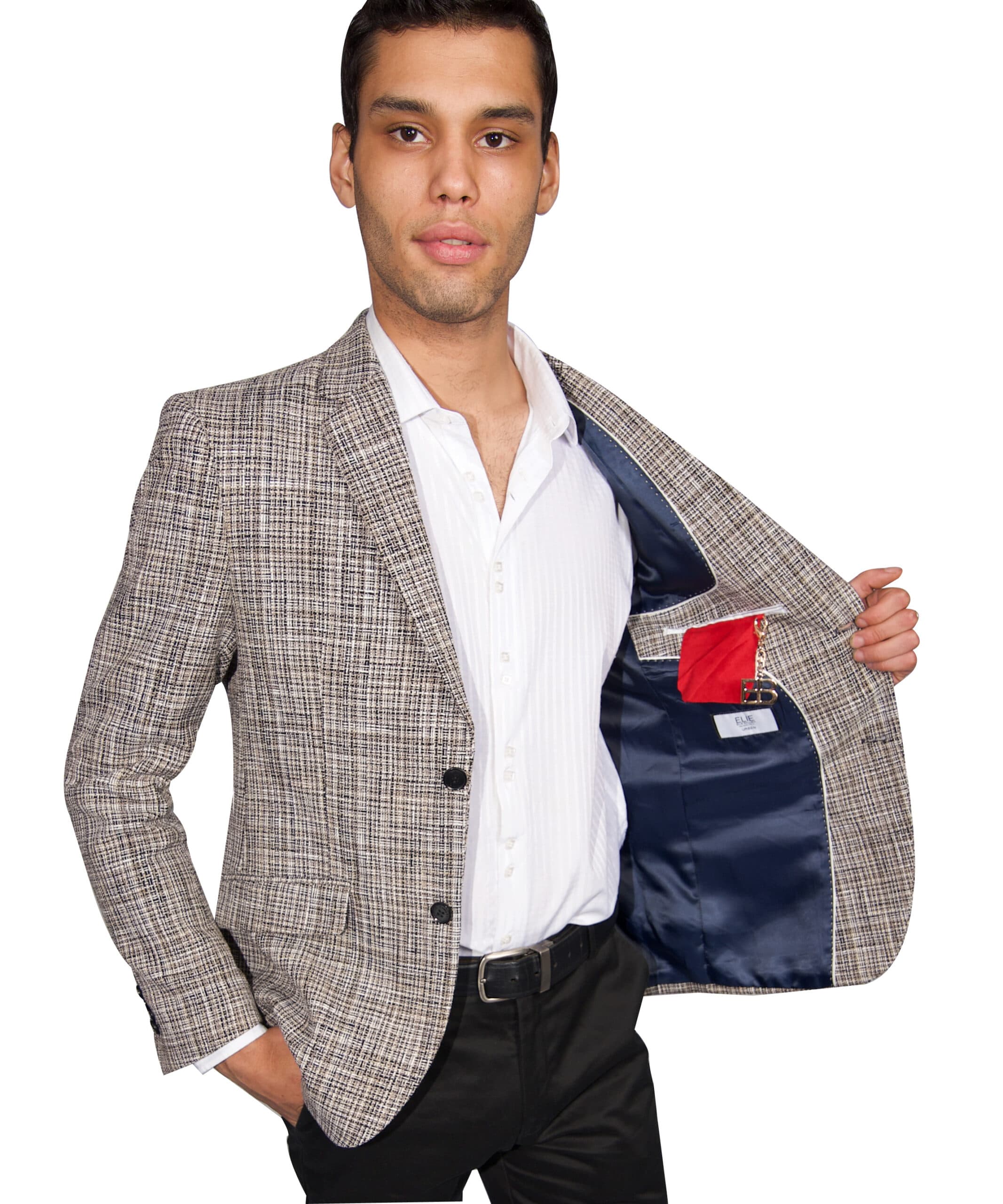 Textured Single-Breasted Blazer By Elie Balleh thumbnail 3