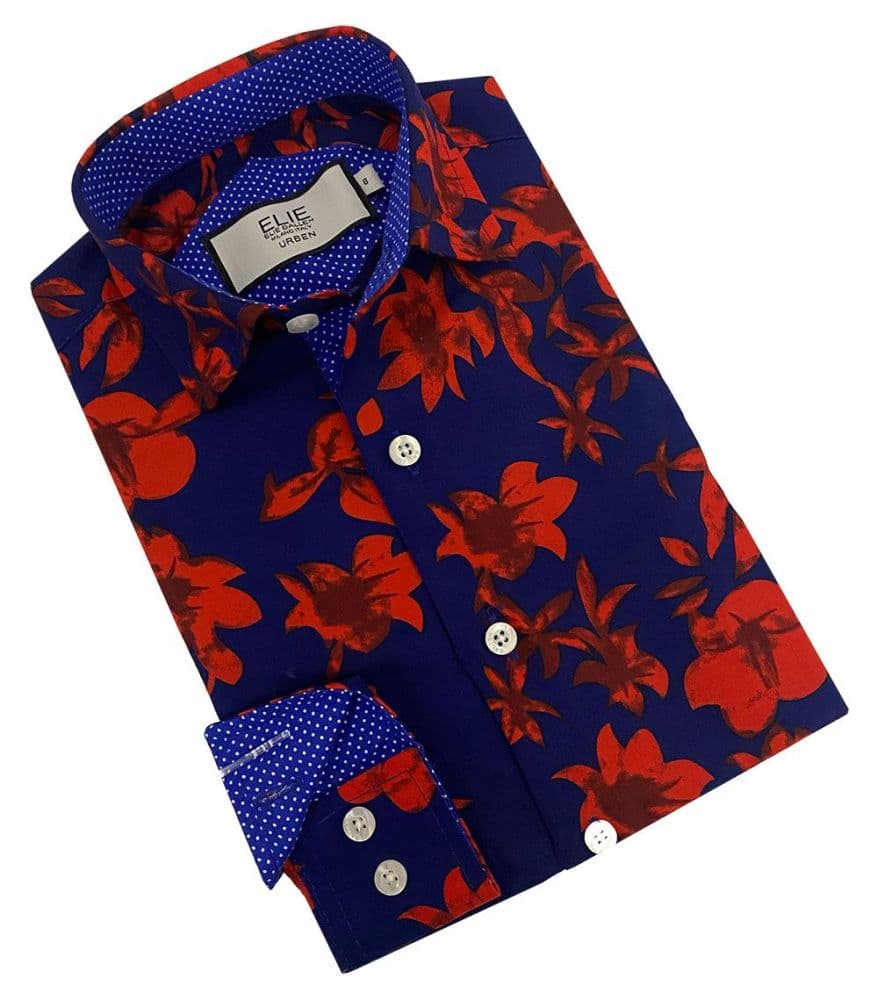Elie Balleh Boy’s Navy Floral Shirt