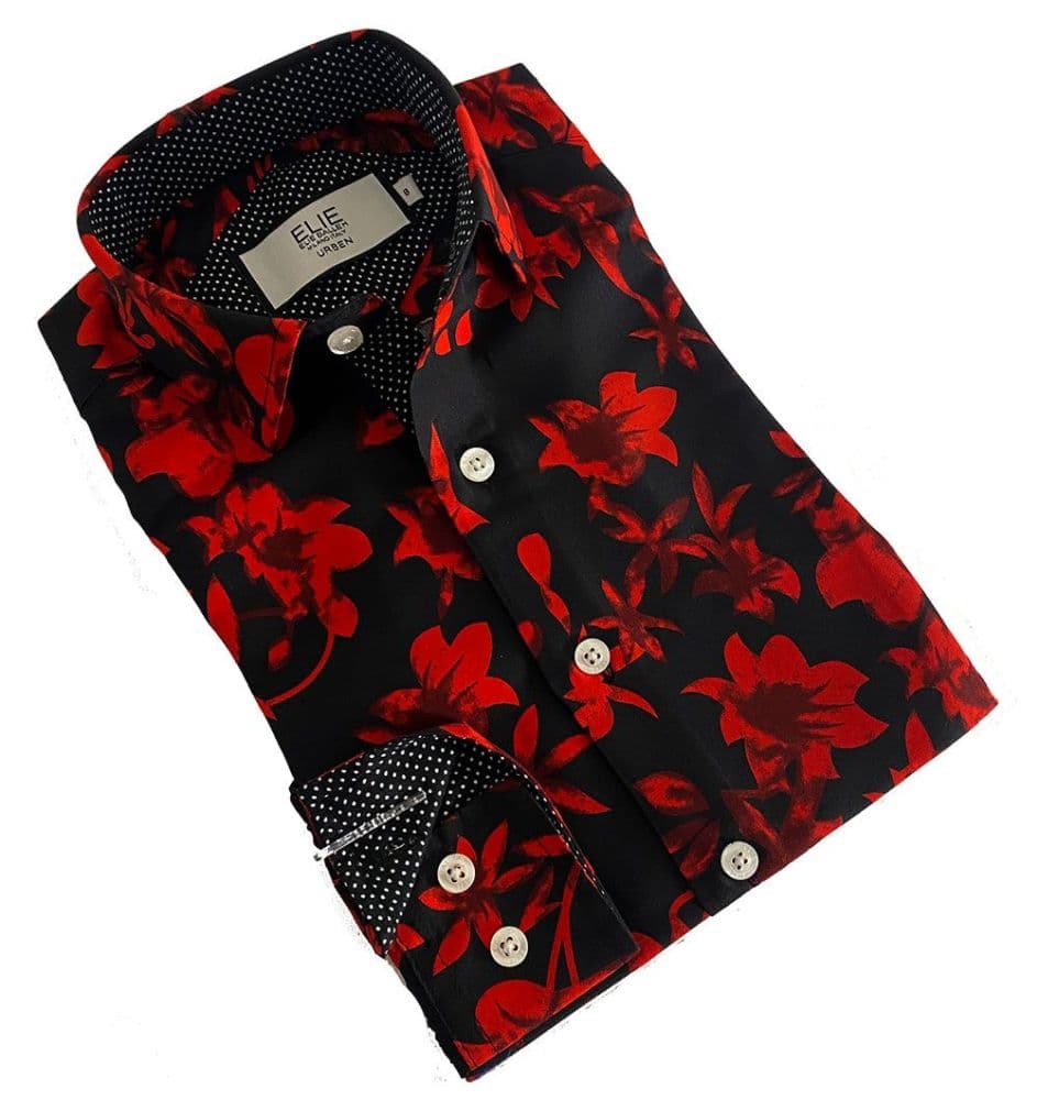 Elie Balleh Boy’s Navy Floral Shirt thumbnail 2