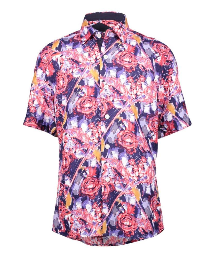 Elie Balleh Boy’s Red Paint Splash Short Sleeve Shirt: Unleash Creativity