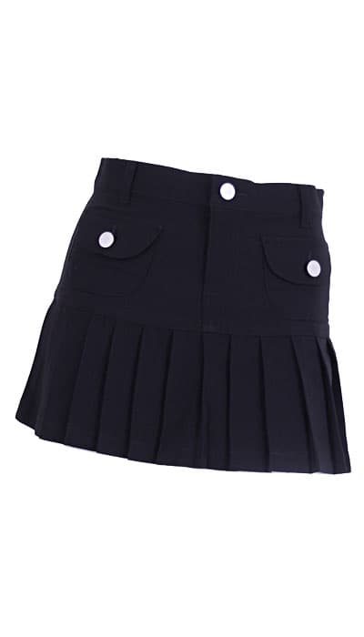 FOSK0337 Pleated & Pocket Skirt