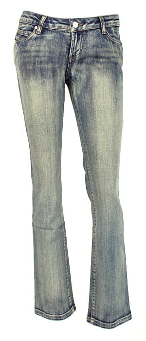 FP0889 Snow Wash Straight Jeans