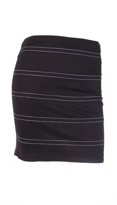 FOSK0481 Contrast Stitch Border Skirt