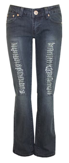 FP1073 Ripped Straight Leg Denim