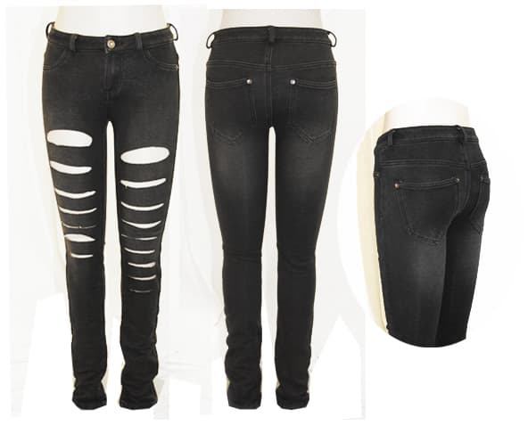 FP2101 Slashed Stretch Denim thumbnail 3