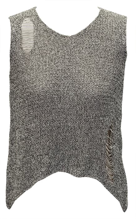 FOK062 Sleeveless Knitted Top thumbnail 3