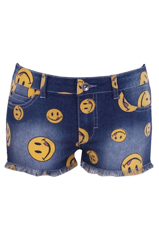 FSH0366 Smiley Denim Short