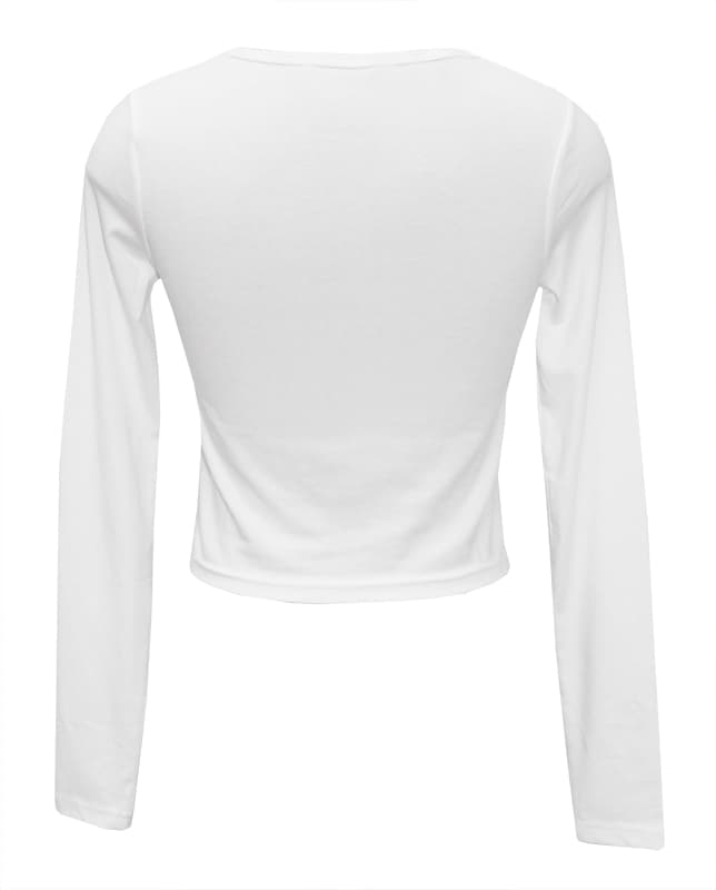FT2121 Longsleeve Crop Top with Round Neck thumbnail 2