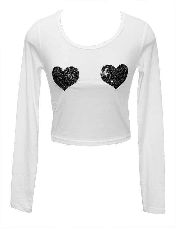 FT2121 Longsleeve Crop Top with Round Neck