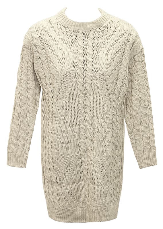 FOK0639 Longsleeve Knitted Long Top thumbnail 3