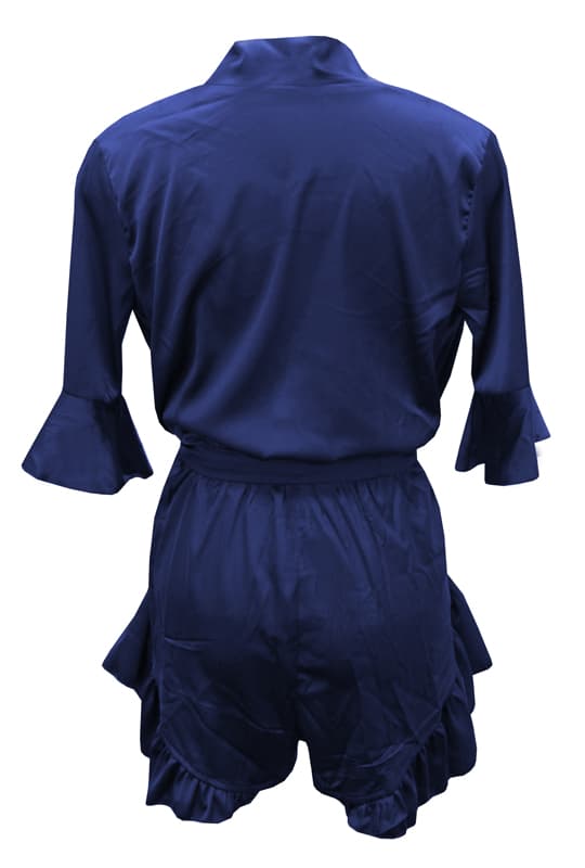 FD1012 Satin Kimono Pantsuit Short thumbnail 2