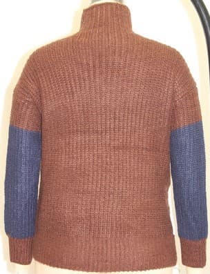 FOK0683 Contrast Knitted Jumper thumbnail 4