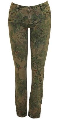 FP2098 Skinny Army Cargo Pants with print