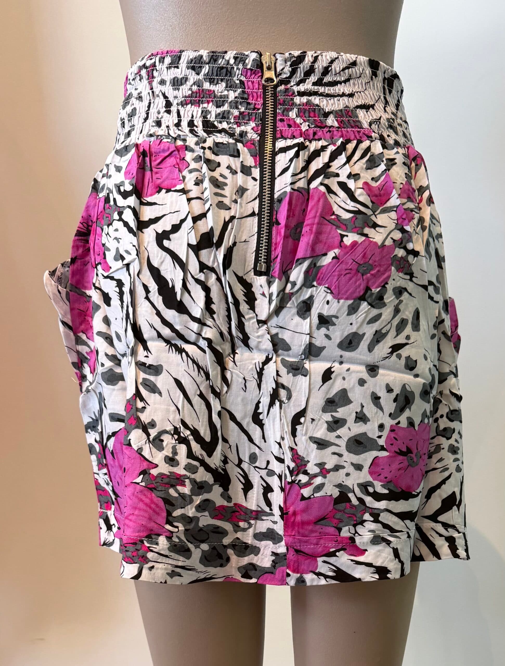 FOSK0486-Zipped floral skirt thumbnail 2
