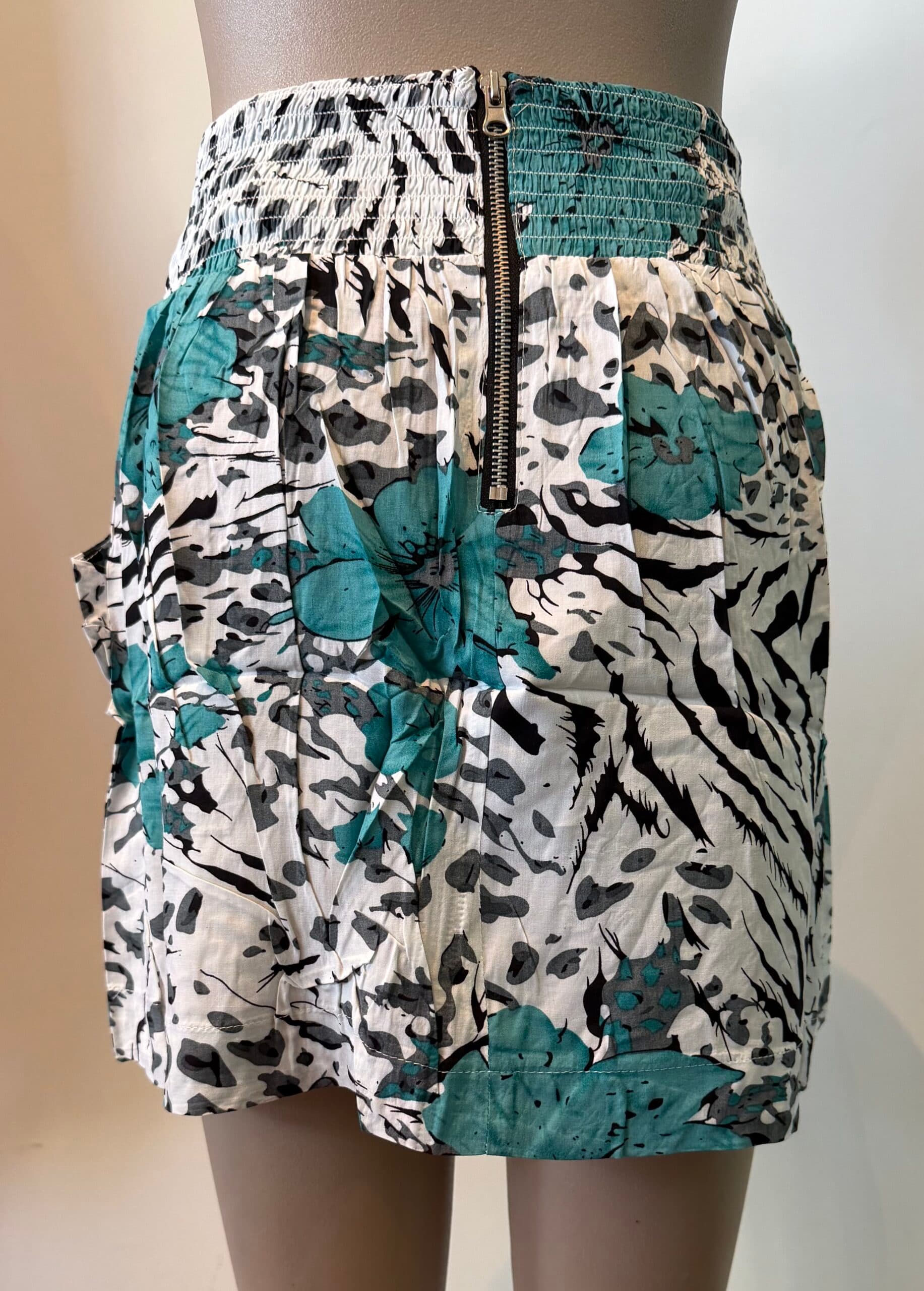 FOSK0486-Zipped floral skirt thumbnail 4