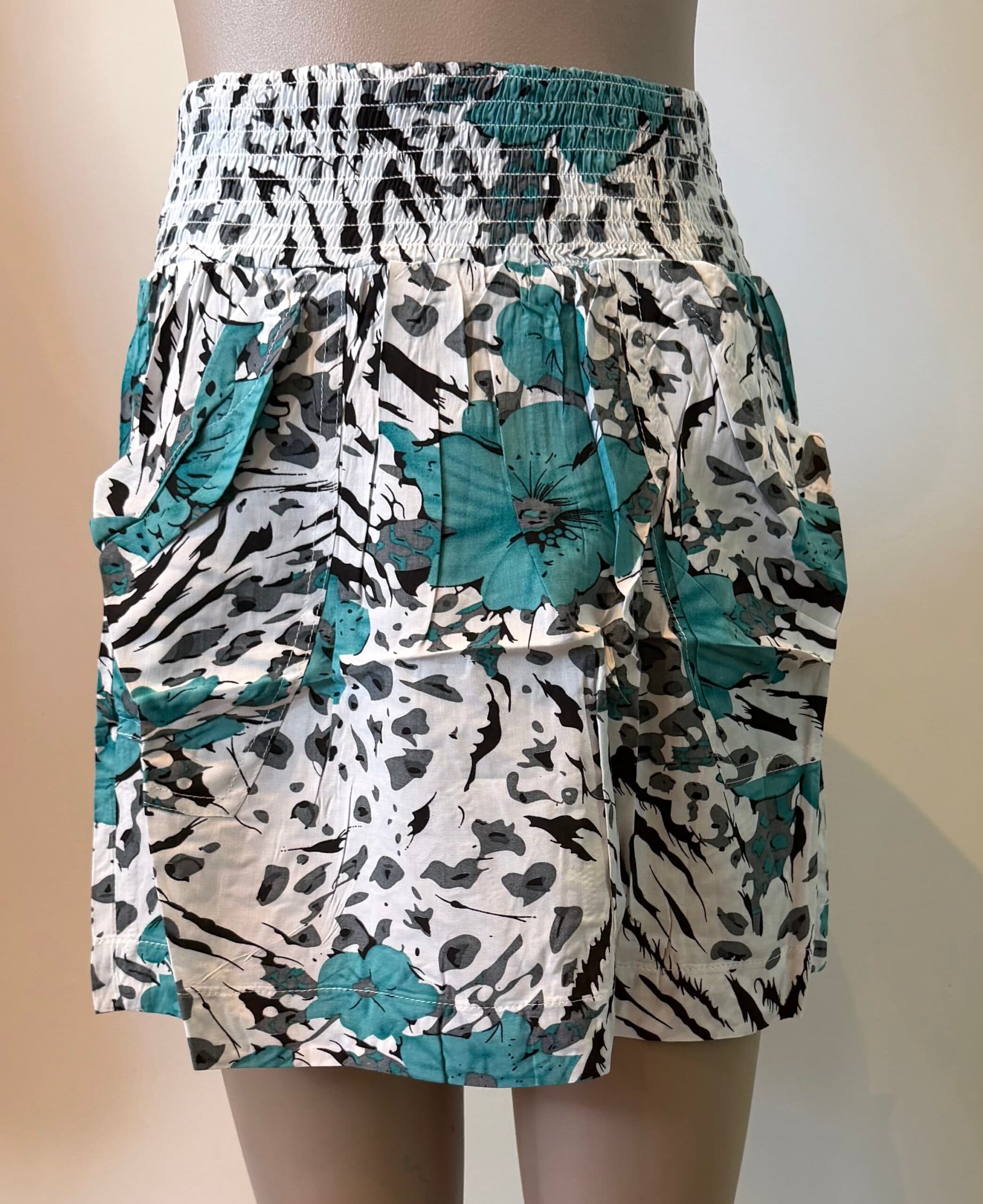FOSK0486-Zipped floral skirt thumbnail 3