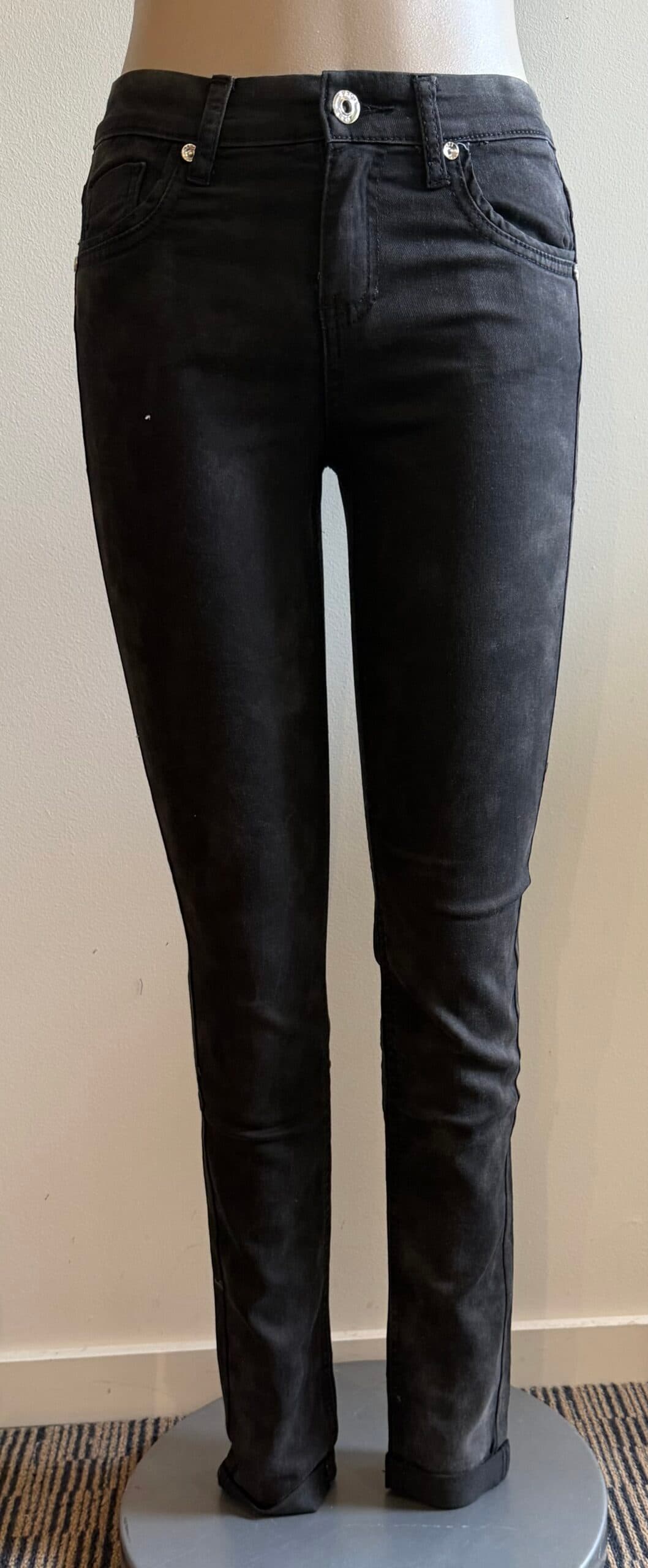 FP1234-Turn up cuff Light weight denim pants