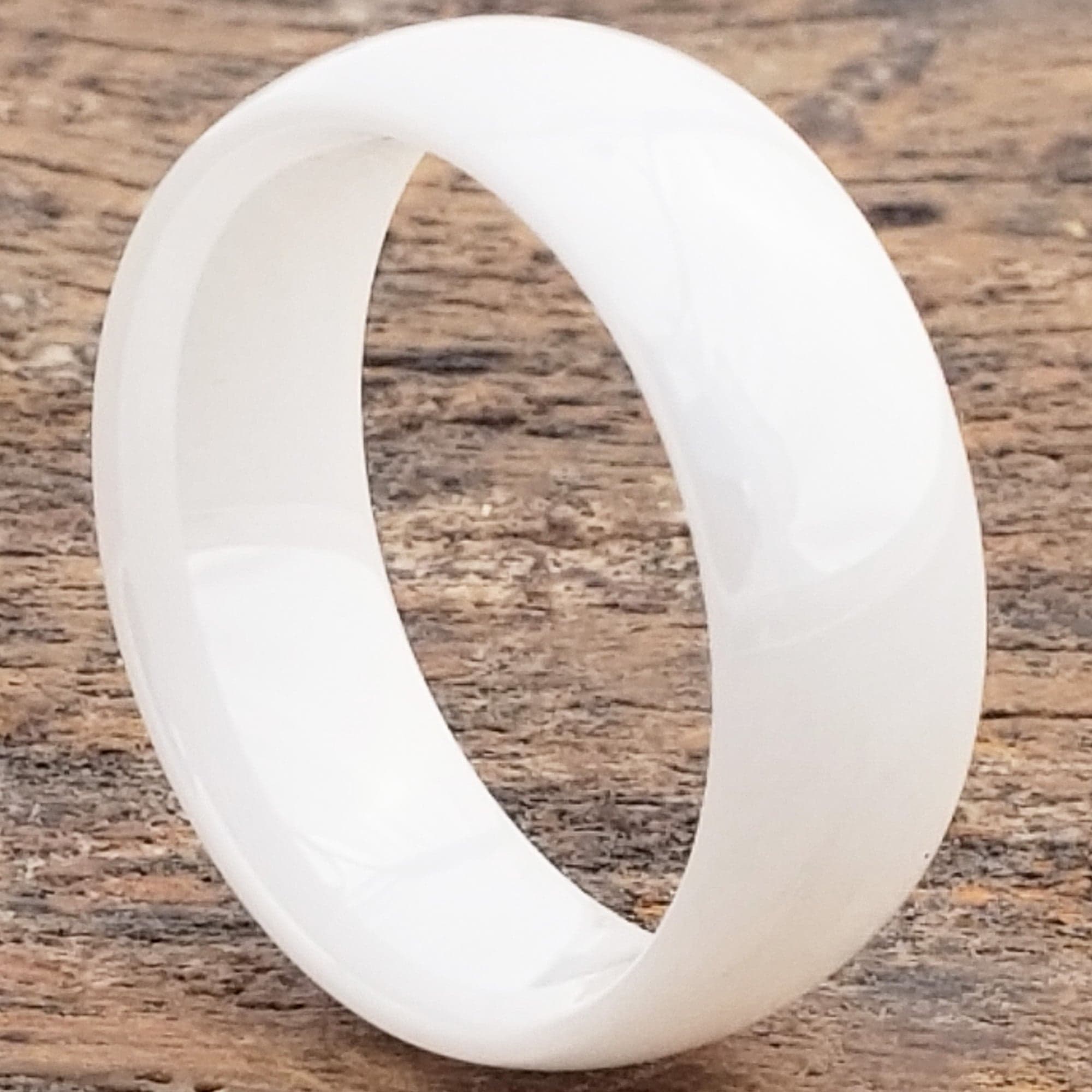 Manhattan White Ceramic Rings