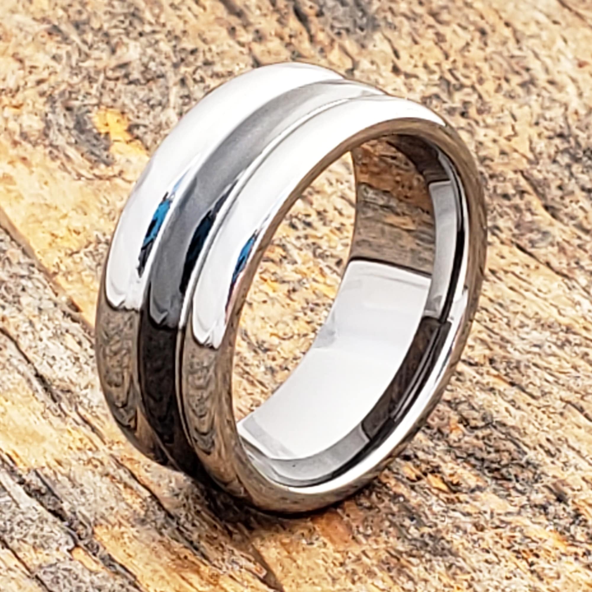 Mirage Black Inlay Ceramic Rings thumbnail 2