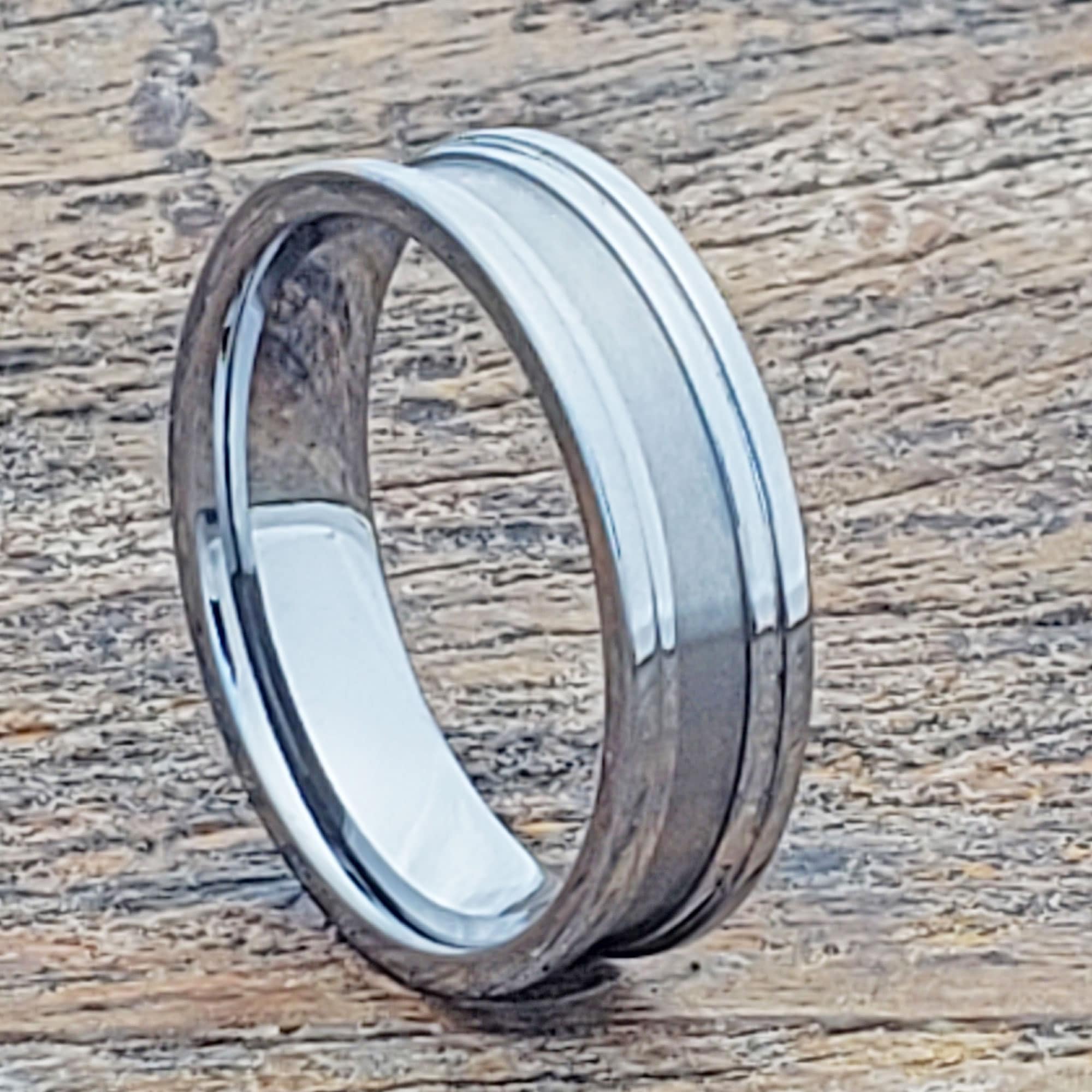 Ceres Machined Perfect Tungsten Wedding Bands