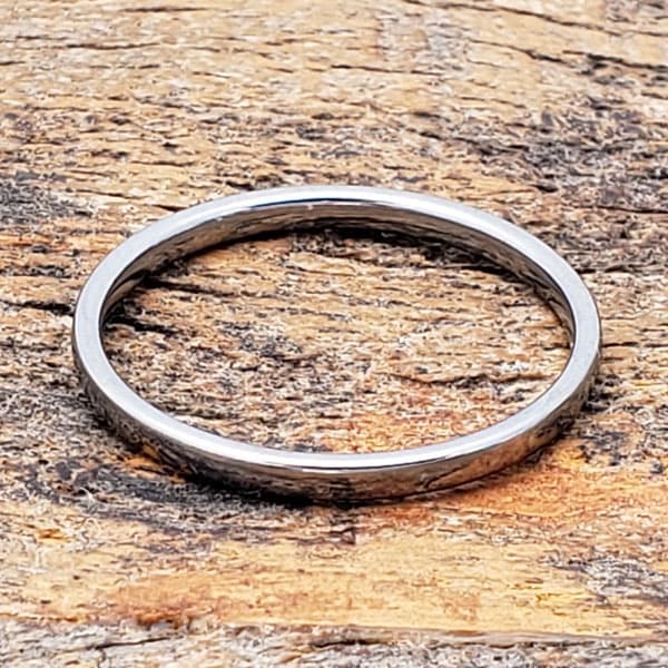 Eclipse Silver Thin Stackable Rings thumbnail 3