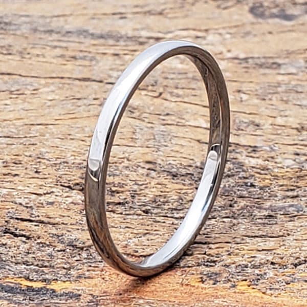 Eclipse Silver Thin Stackable Rings thumbnail 2
