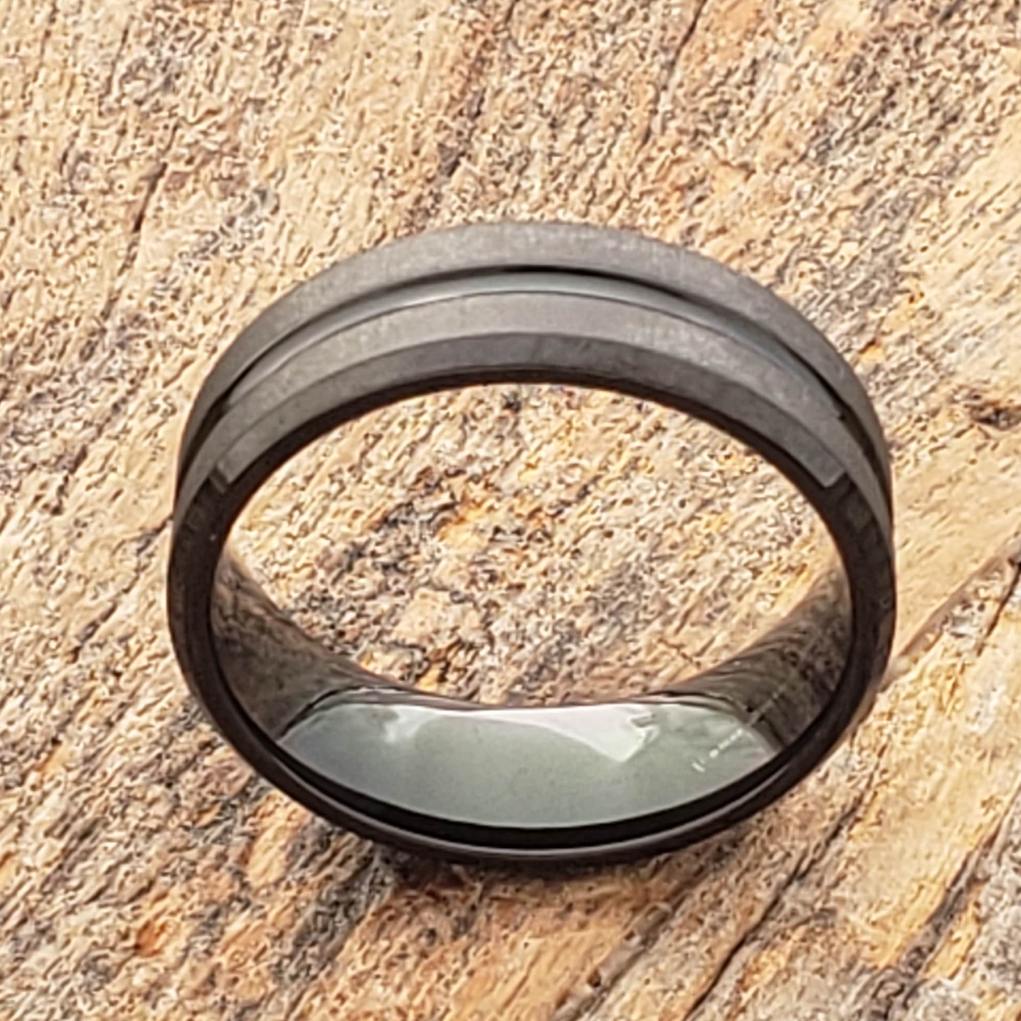 Mica Mens Black Tungsten Rings thumbnail 3