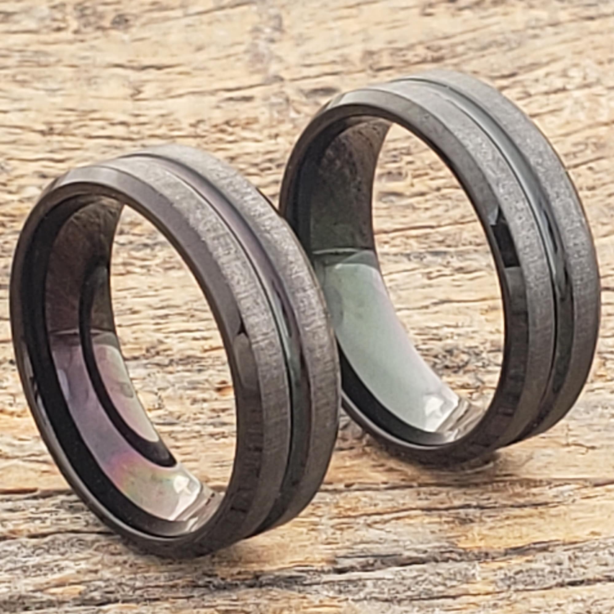 Mica Mens Black Tungsten Rings thumbnail 4