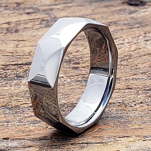 Matrix Multi Faceted Tungsten Rings thumbnail 3