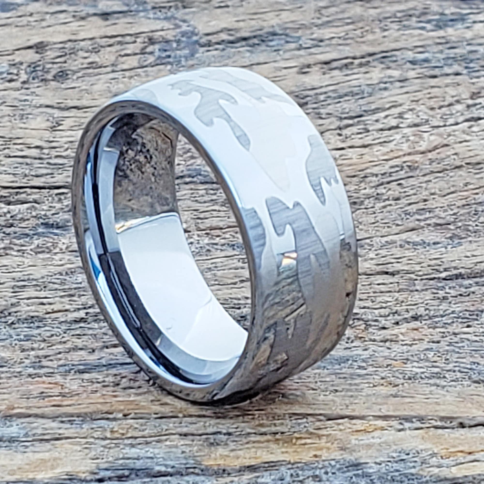 Tungsten Mens Camo Rings