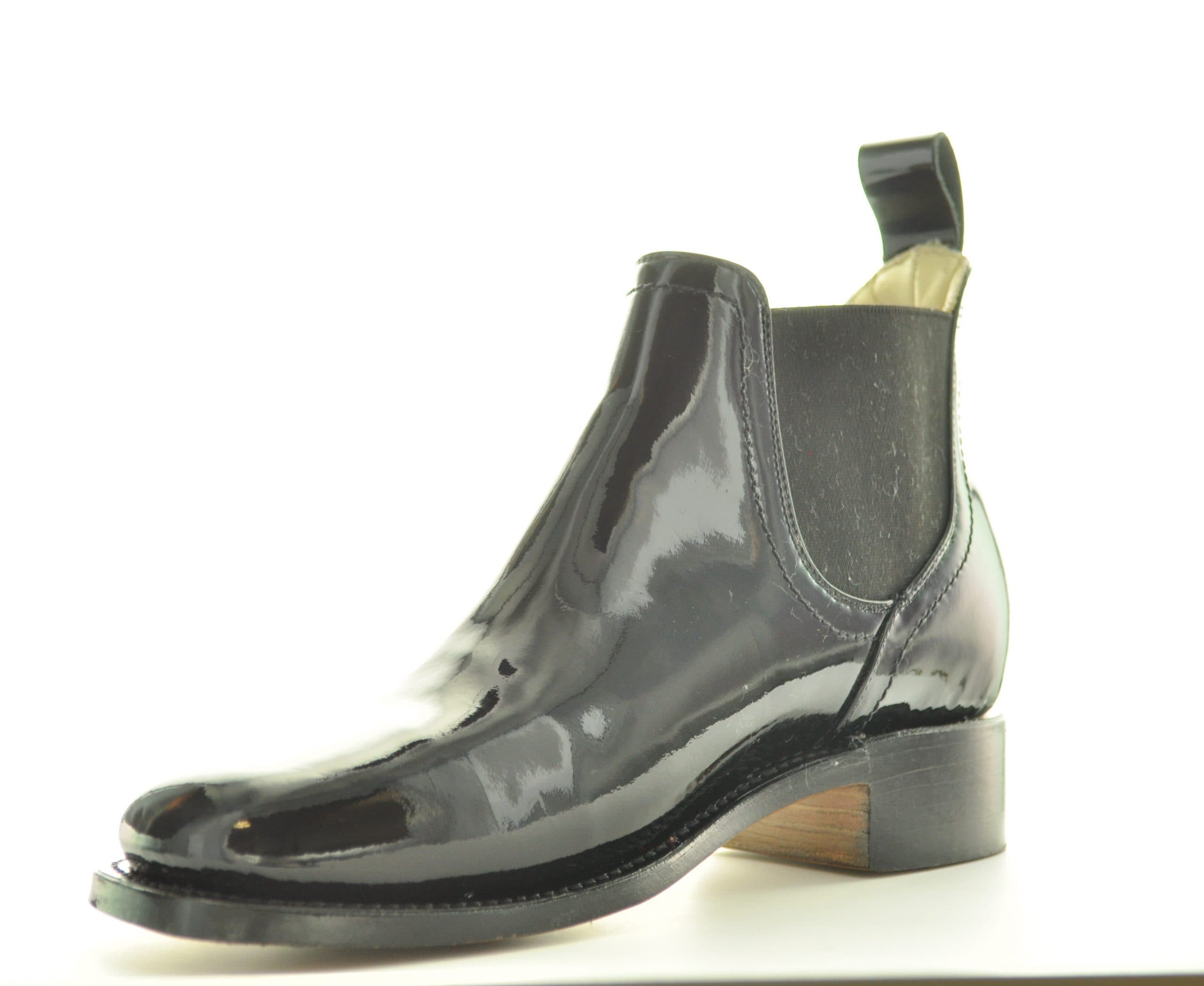 Liquidation sale No returns. Patent Leather Congress Gaitor, Civil War Men’s pull-on Shoe