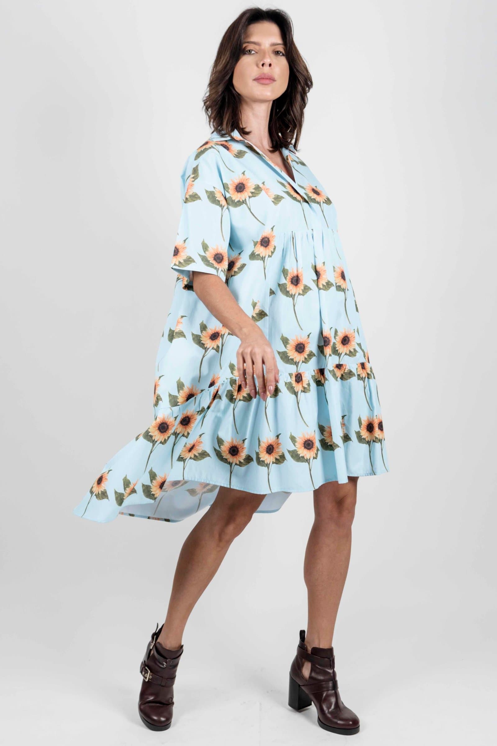 CAMILA Turquoise Sunflowers