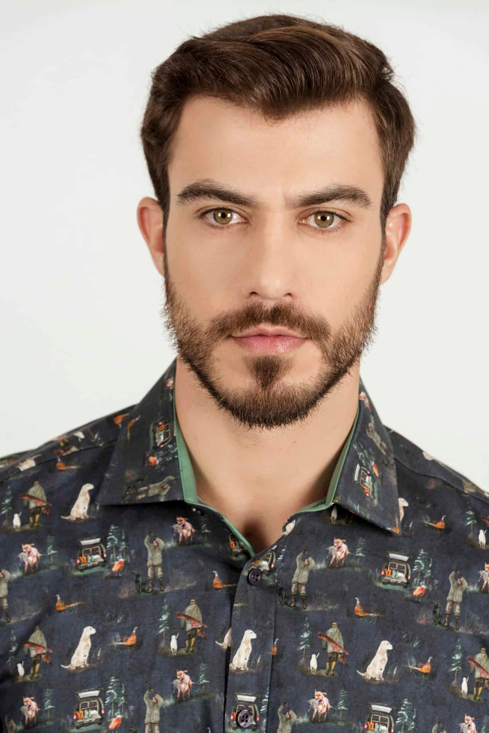 VICTOR Navy Hunting luxury men’s shirt thumbnail 2