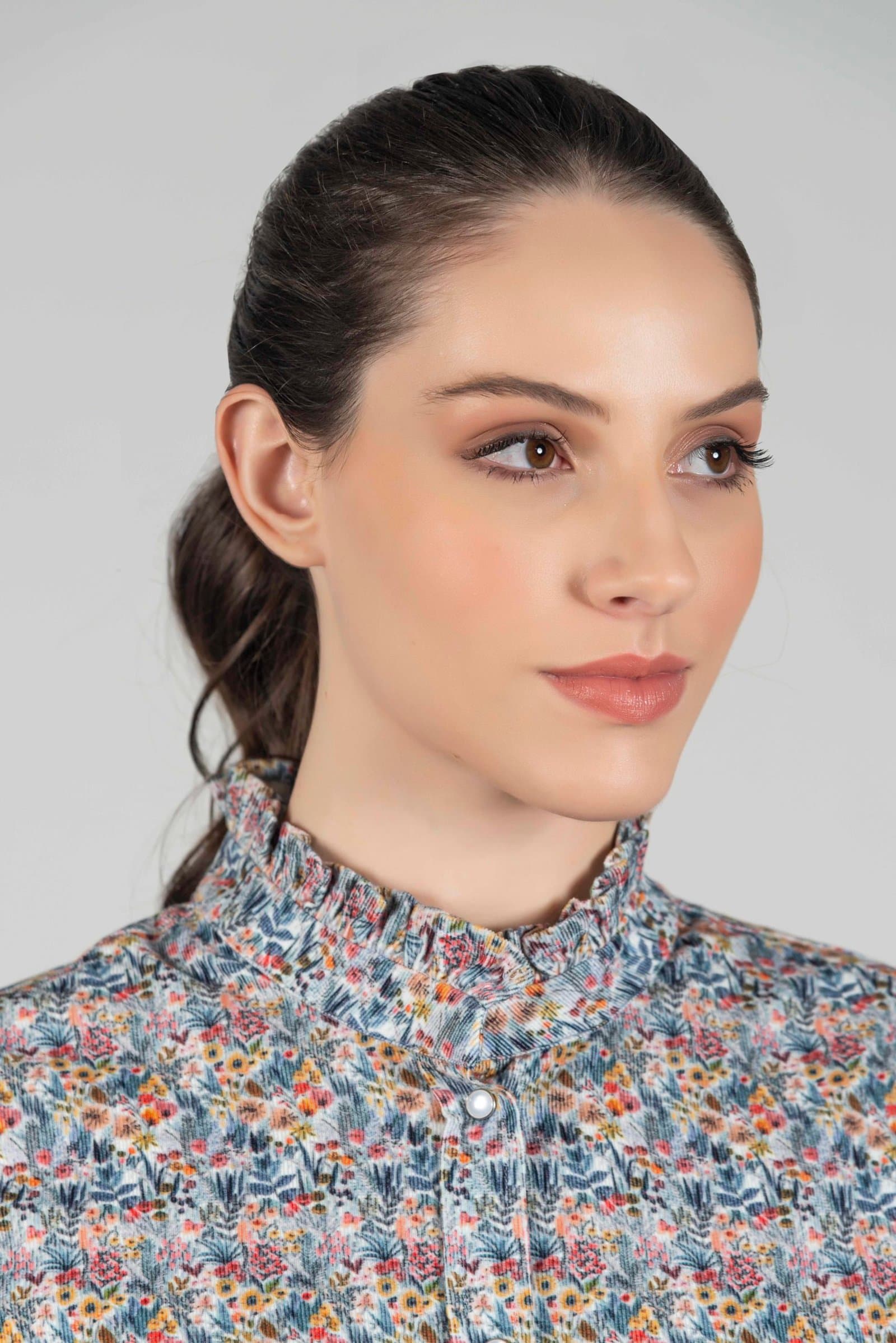 MALU Small Flowers needlecord luxury blouse thumbnail 2