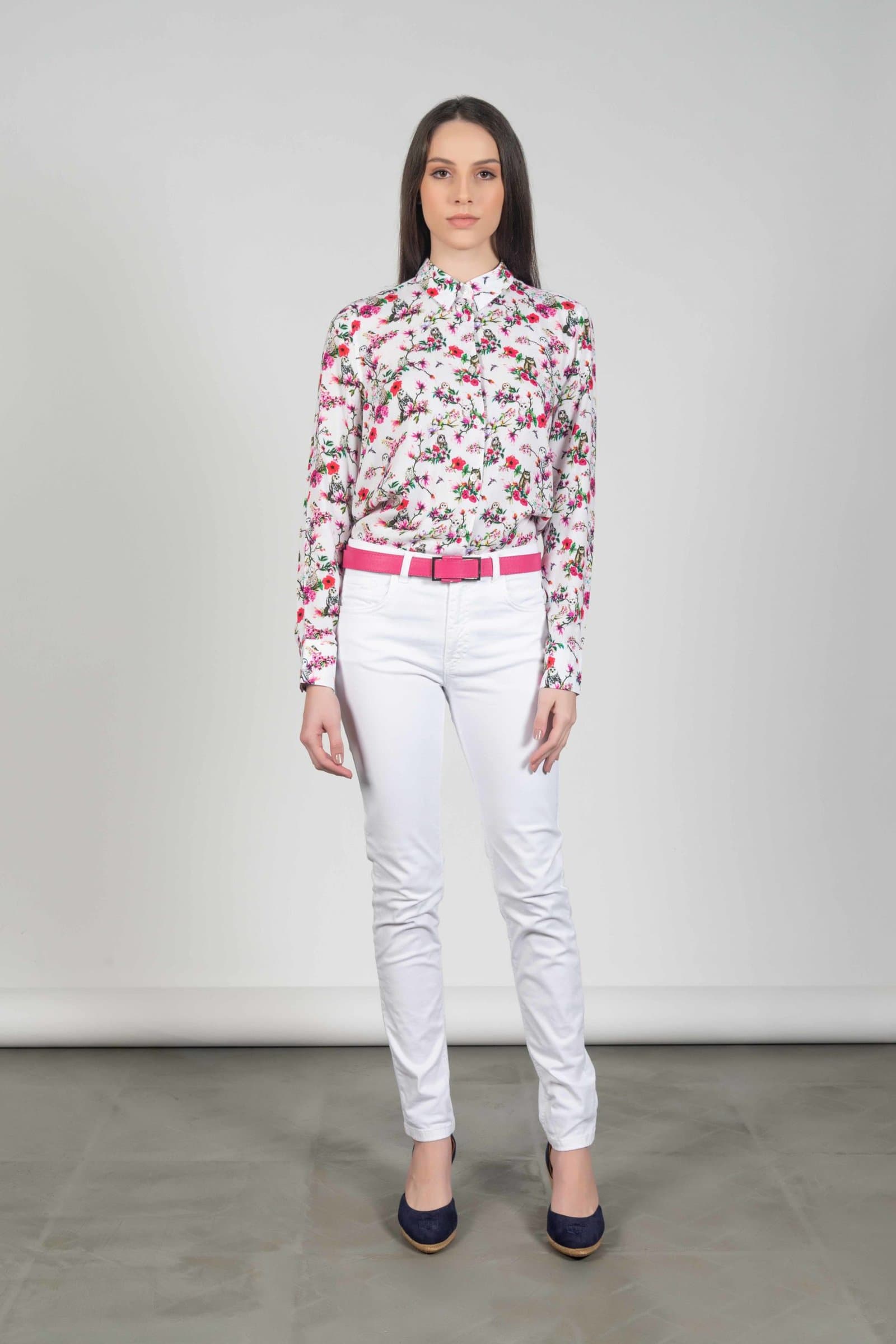 LYDIA Owls luxury viscose shirt thumbnail 2