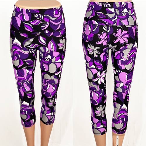 SALE! Gardenia Purple Rebecca Hi-Rise Capri